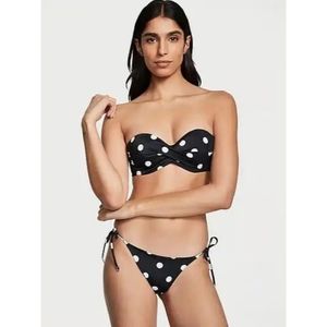 Victoria's Secret polka dot twist bandeau top 32C NWT